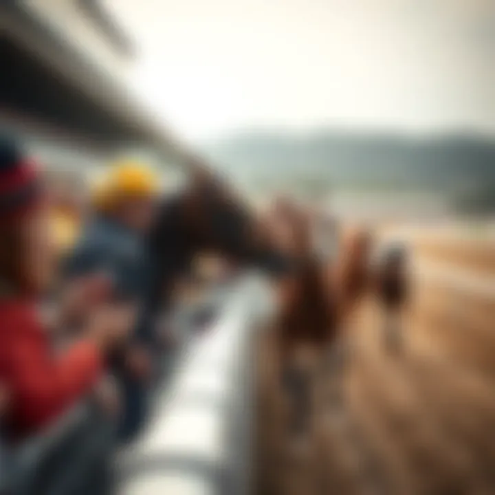 The Thrill of Today's Races Modern horse racing event with spectators