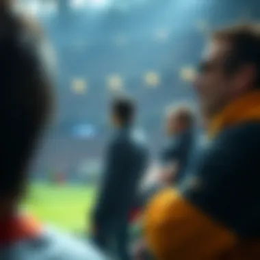 Fans Immersed in the Soccer Experience Fans engaging with live soccer matches