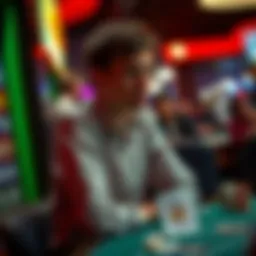 A person contemplating their gambling habits