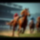 Historical depiction of horse racing