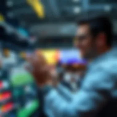 Engaging User Interaction in Betting User engaging with an interactive betting interface on a digital platform.