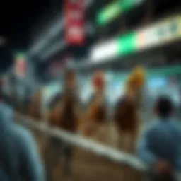 A vibrant scene of a local horse racing event in Japan