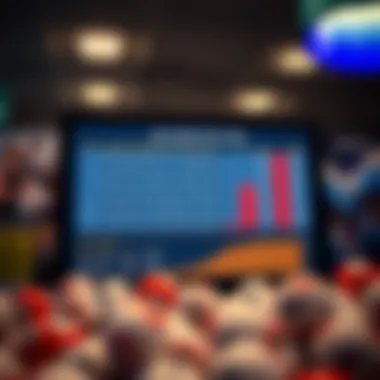 Data analytics chart illustrating lottery number frequency and statistics