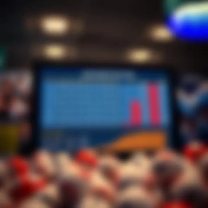 Data analytics chart illustrating lottery number frequency and statistics