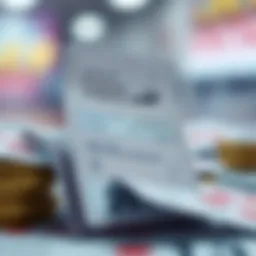 Conceptual representation of financial opportunities through scratch lottery tickets.