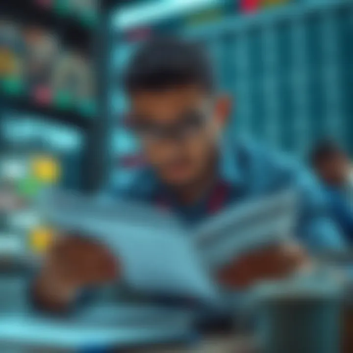 Analyzing Lottery Statistics A person analyzing lottery statistics