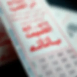 A close-up of a lottery ticket