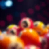 An artistic representation of lottery balls with vibrant colors