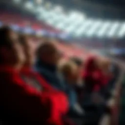 Spectators enjoying a live football match