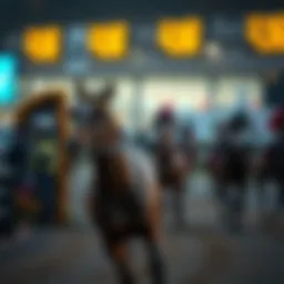 Conceptual illustration of online horse racing