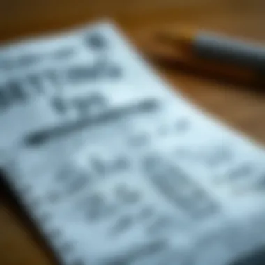 Strategic Betting Insights Close-up of a betting slip with strategic markings