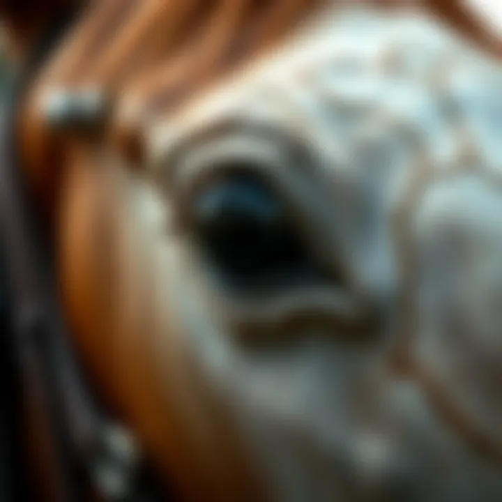 The Eye of the Champion Close-up of a racehorse's eye reflecting determination