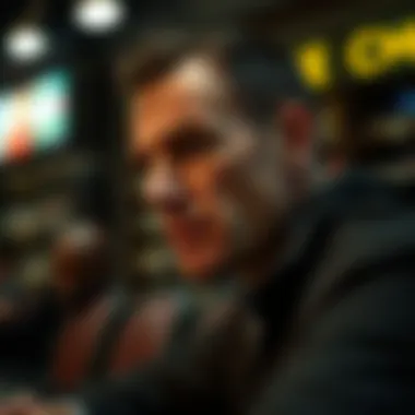 Contemplation in Betting Decisions A thoughtful individual contemplating betting decisions