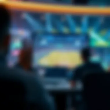 Innovative Sports Broadcasting Interface A modern streaming service interface showcasing live sports events