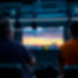 A digital screen showcasing a live sports event