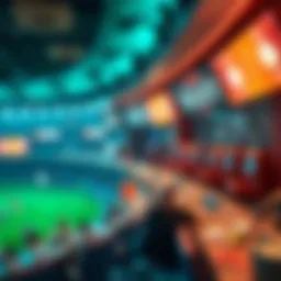 Dynamic representation of a vibrant sports betting environment.
