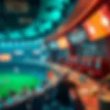 Vibrant Sports Betting Environment Dynamic representation of a vibrant sports betting environment.