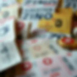 An intricate display of Swiss lottery tickets showcasing various designs
