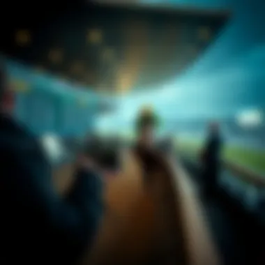 Depiction of technology enhancing the betting experience in horse racing