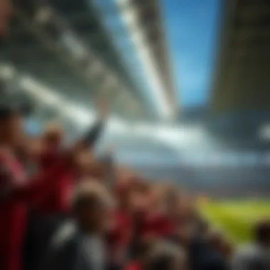 Exciting Match Atmosphere Exciting match atmosphere with fans cheering