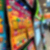 Vibrant lottery ticket with colorful designs