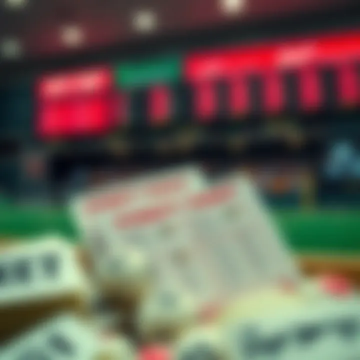 Exploring the Intersection of Lottery and Sports Betting A captivating visual representation of lottery tickets and sports betting slips.