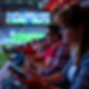 Engaged Viewers Enjoying Sports Events Viewers enjoying sports on various devices