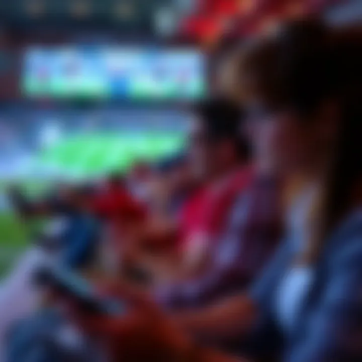 Engaged Viewers Enjoying Sports Events Viewers enjoying sports on various devices